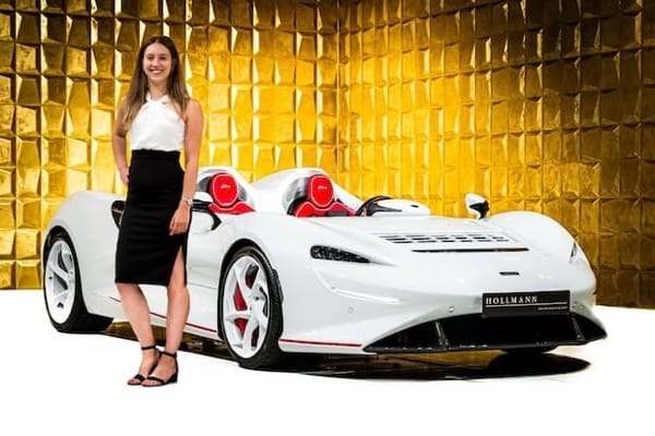 Person in front of a car