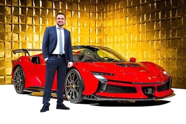 Person in front of a car