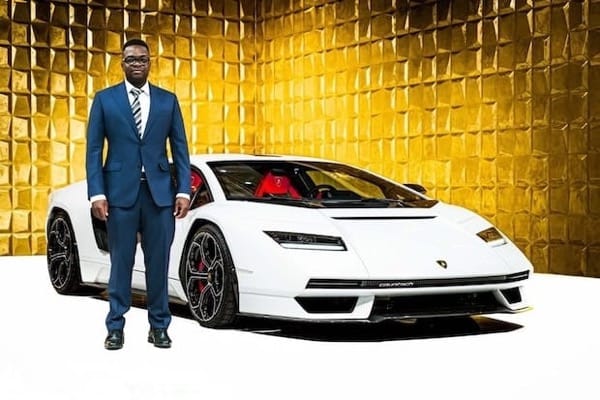Person in front of a car